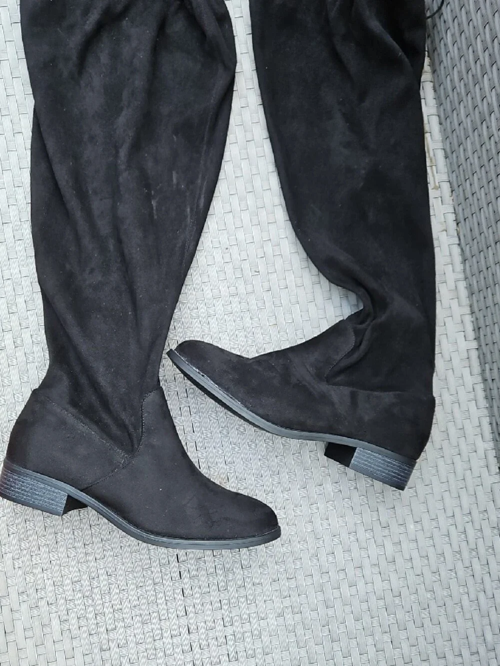 NEW WITH TAGS Torrid Black Over-the-Knee Drawstring FauSuede Boots SIZE 13 (WW)